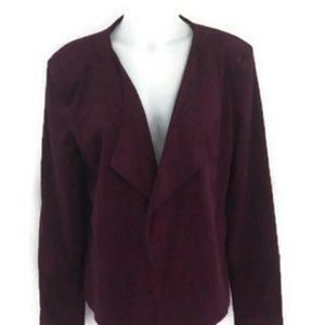 Robin Barre Artizan Burgundy Open Front Jacket